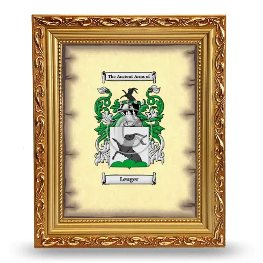 Leuger Coat of Arms Framed - Gold