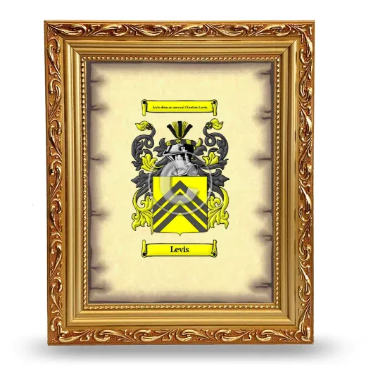 Levis Coat of Arms Framed - Gold