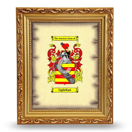 Lightfoot Coat of Arms Framed - Gold