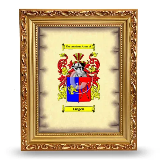 Lingen Coat of Arms Framed - Gold