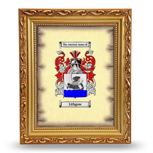 Lithgow Coat of Arms Framed - Gold
