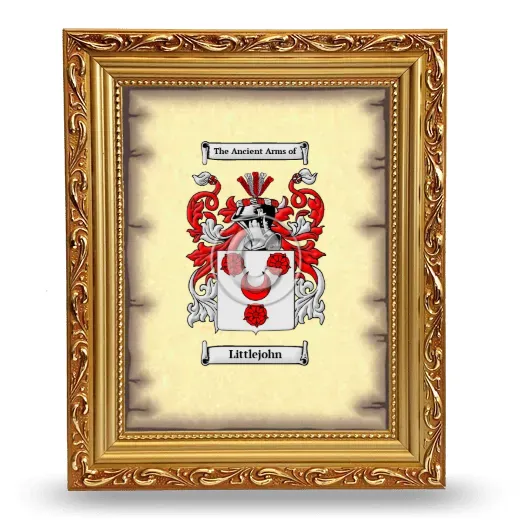Littlejohn Coat of Arms Framed - Gold
