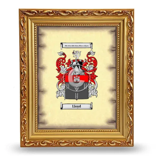 Lloyd Coat of Arms Framed - Gold