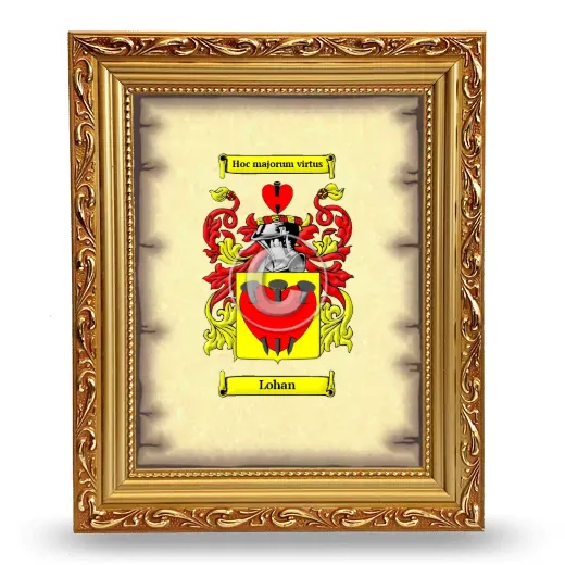 Lohan Coat of Arms Framed - Gold