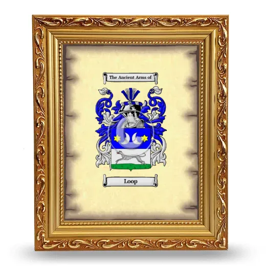 Loop Coat of Arms Framed - Gold