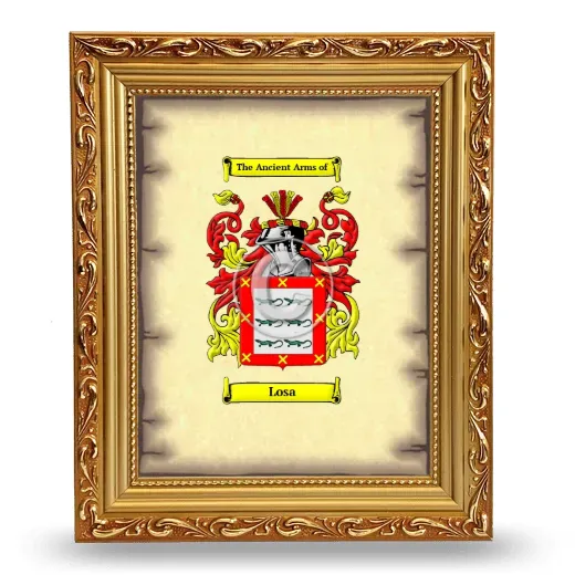 Losa Coat of Arms Framed - Gold