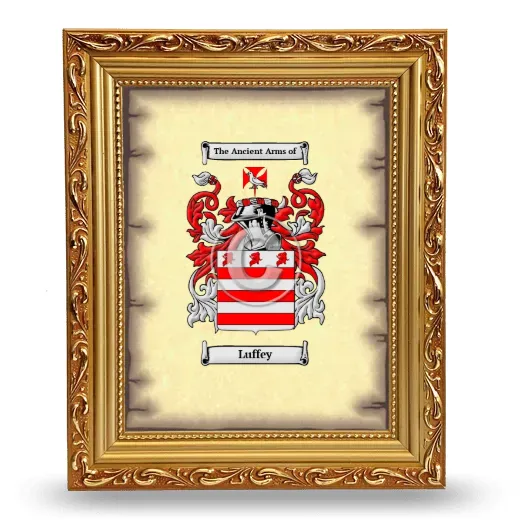 Luffey Coat of Arms Framed - Gold