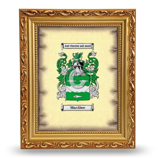 MacAbee Coat of Arms Framed - Gold