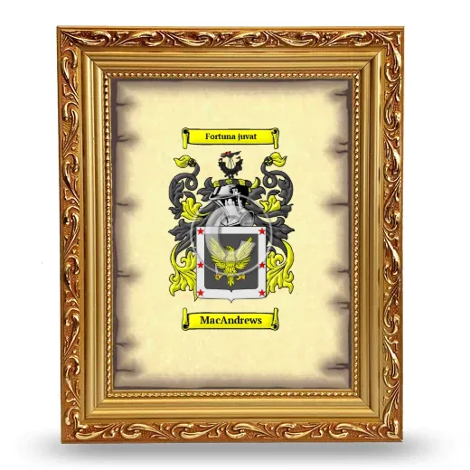MacAndrews Coat of Arms Framed - Gold