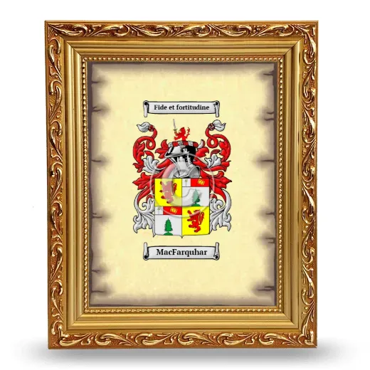 MacFarquhar Coat of Arms Framed - Gold