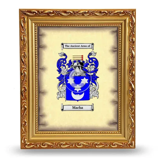Macha Coat of Arms Framed - Gold