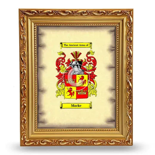 Macke Coat of Arms Framed - Gold