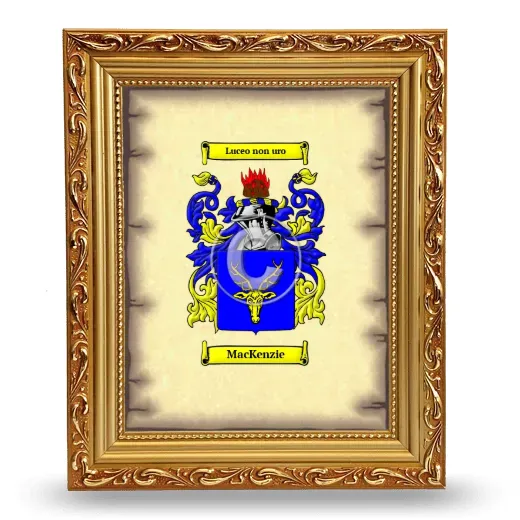 MacKenzie Coat of Arms Framed - Gold