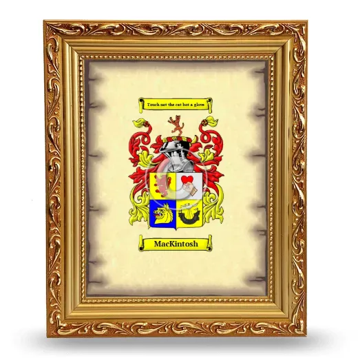 MacKintosh Coat of Arms Framed - Gold