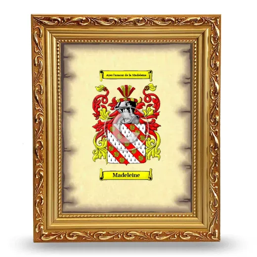 Madeleine Coat of Arms Framed - Gold