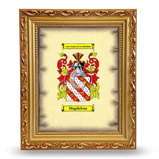 Magdalena Coat of Arms Framed - Gold