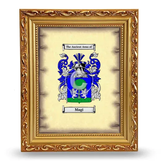 Magi Coat of Arms Framed - Gold