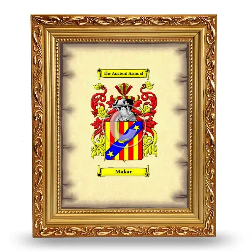 Makar Coat of Arms Framed - Gold