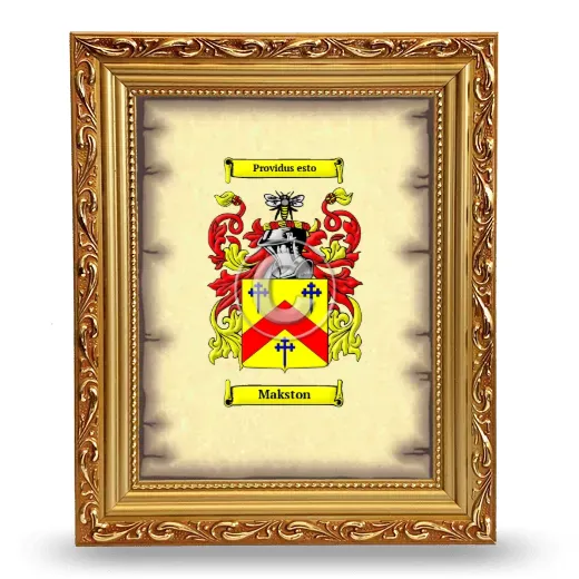 Makston Coat of Arms Framed - Gold