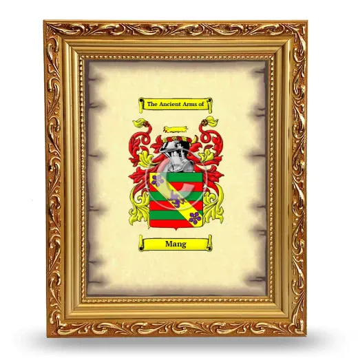 Mang Coat of Arms Framed - Gold