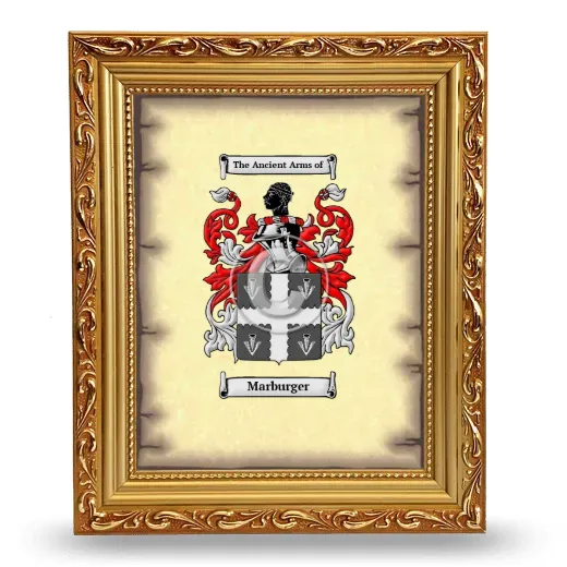 Marburger Coat of Arms Framed - Gold
