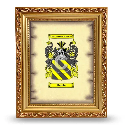 Marche Coat of Arms Framed - Gold
