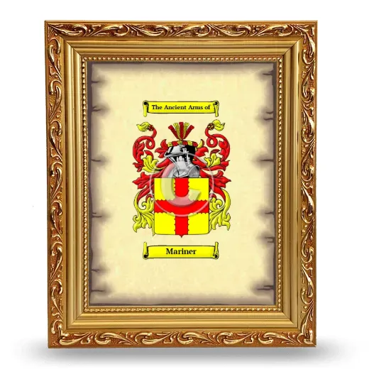 Mariner Coat of Arms Framed - Gold