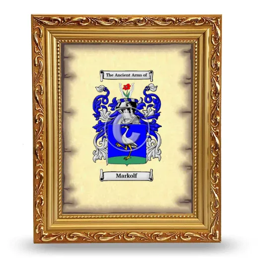 Markolf Coat of Arms Framed - Gold