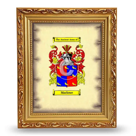 Marlowe Coat of Arms Framed - Gold