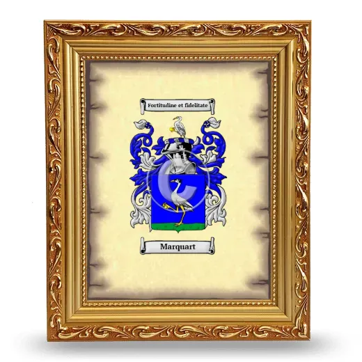 Marquart Coat of Arms Framed - Gold