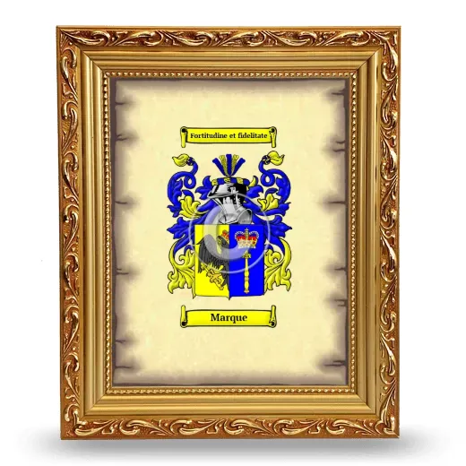 Marque Coat of Arms Framed - Gold