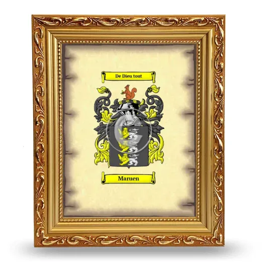 Maruen Coat of Arms Framed - Gold