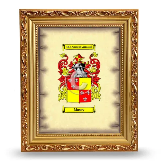 Massy Coat of Arms Framed - Gold