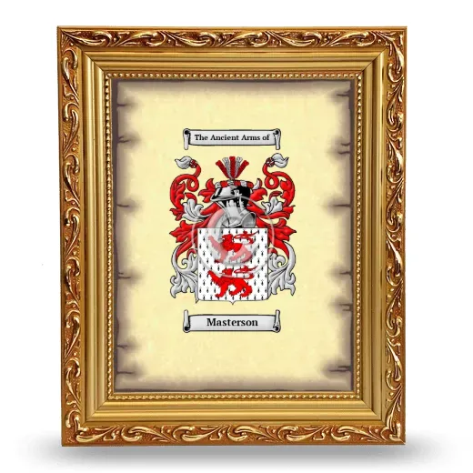 Masterson Coat of Arms Framed - Gold