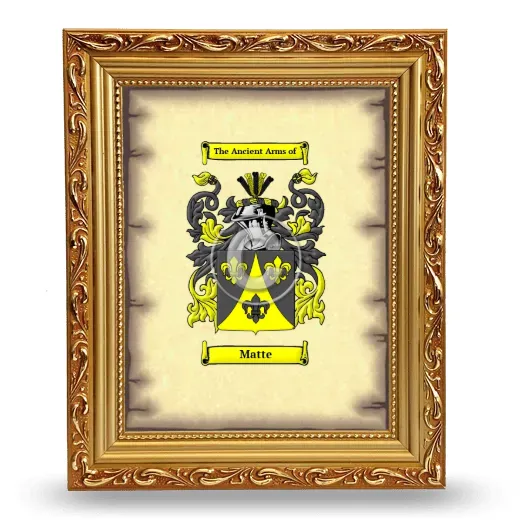 Matte Coat of Arms Framed - Gold