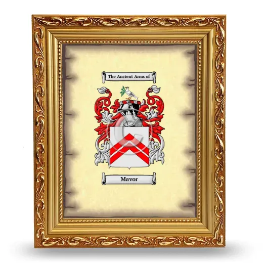 Mavor Coat of Arms Framed - Gold