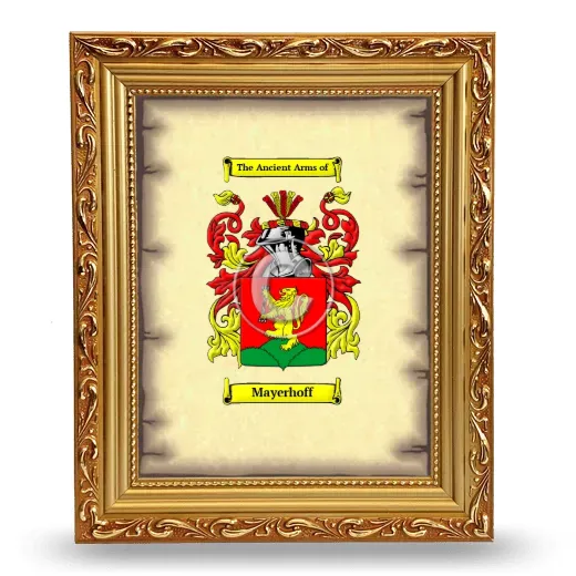 Mayerhoff Coat of Arms Framed - Gold