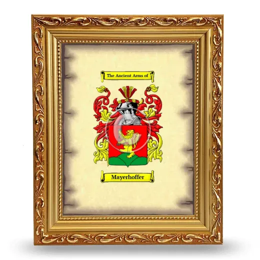 Mayerhoffer Coat of Arms Framed - Gold
