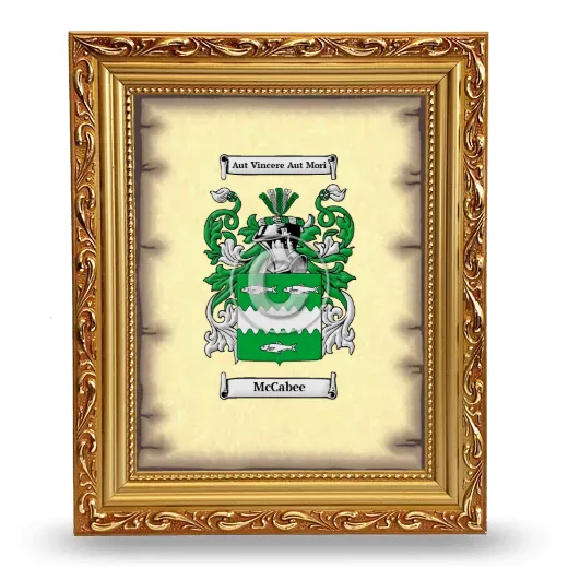 McCabee Coat of Arms Framed - Gold