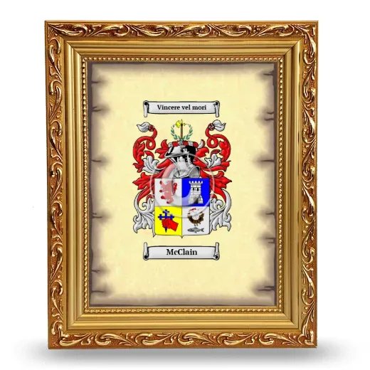McClain Coat of Arms Framed - Gold
