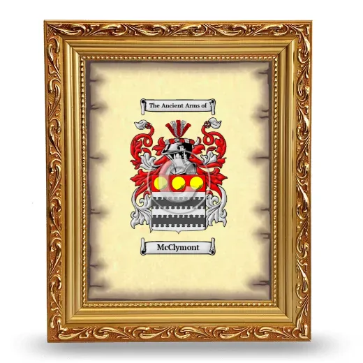 McClymont Coat of Arms Framed - Gold