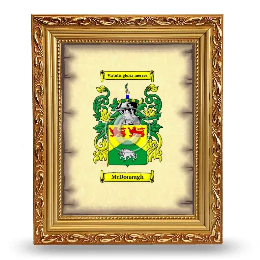 McDonaugh Coat of Arms Framed - Gold