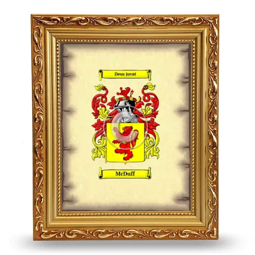 McDuff Coat of Arms Framed - Gold