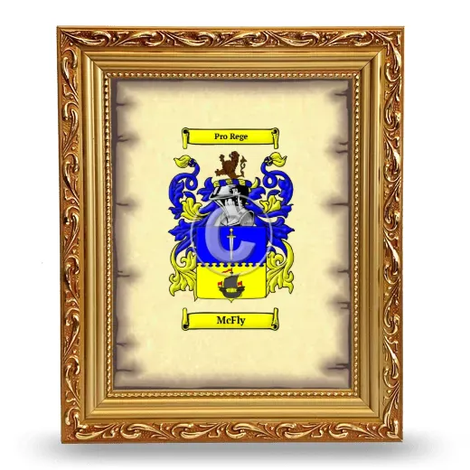 McFly Coat of Arms Framed - Gold