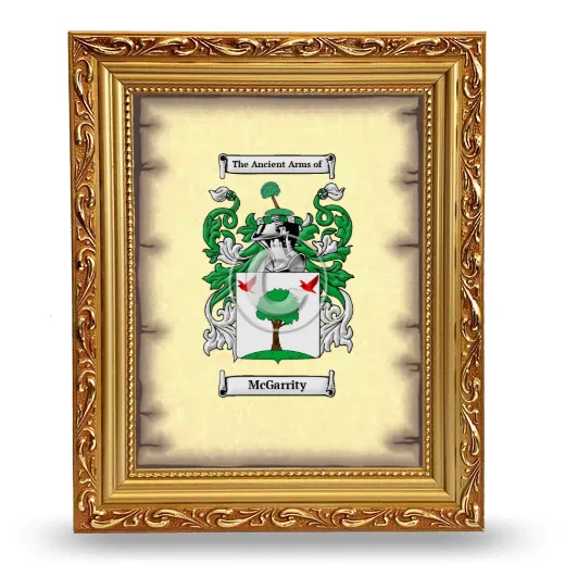 McGarrity Coat of Arms Framed - Gold