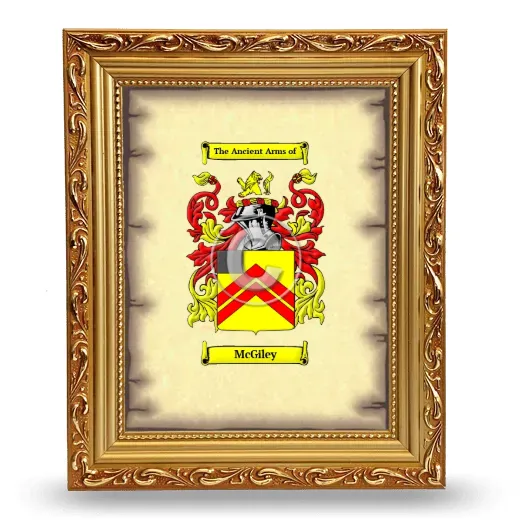 McGiley Coat of Arms Framed - Gold