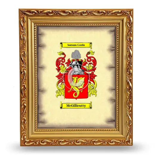 McGillicutty Coat of Arms Framed - Gold