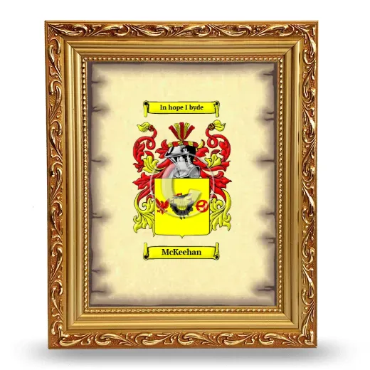 McKeehan Coat of Arms Framed - Gold