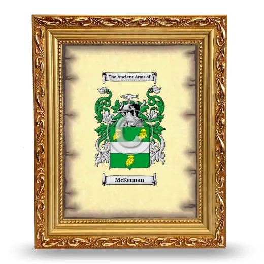 McKennan Coat of Arms Framed - Gold