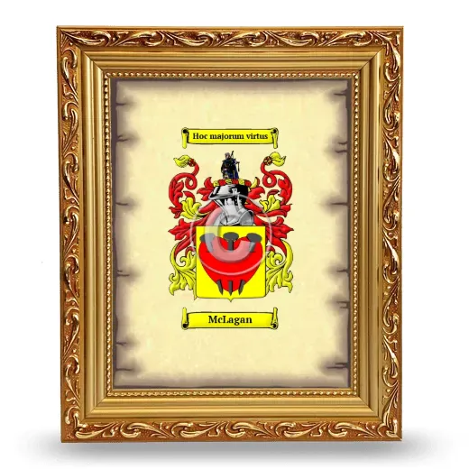 McLagan Coat of Arms Framed - Gold